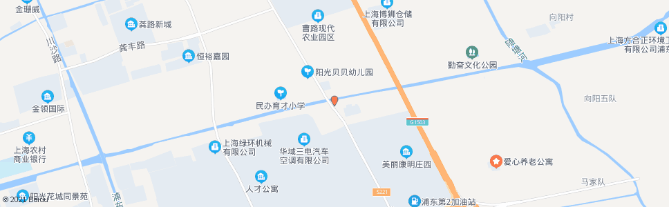 上海东川公路胜利路(共一村)_公交站地图_上海公交_妙搜公交查询2024