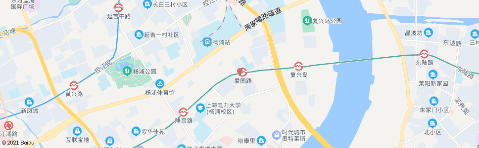 上海长阳路爱国路_公交站地图_上海公交_妙搜公交查询2024