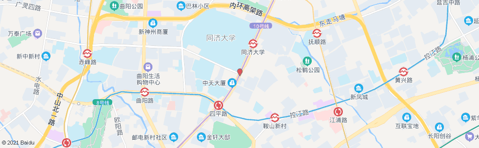 上海四平路赤峰路_公交站地图_上海公交_妙搜公交查询2024
