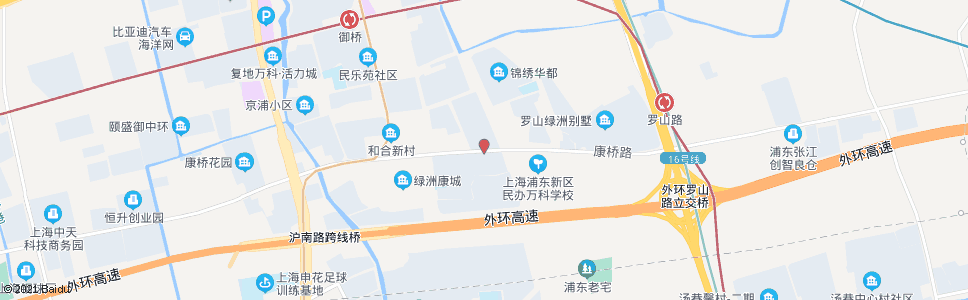 上海康桥路御秀路_公交站地图_上海公交_妙搜公交查询2024
