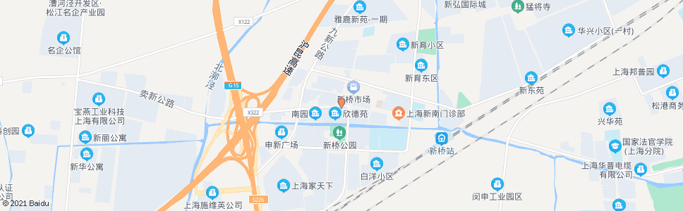 上海新南街新中街_公交站地图_上海公交_妙搜公交查询2024