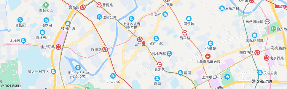 上海余姚路武宁南路_公交站地图_上海公交_妙搜公交查询2024