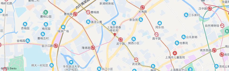 上海武宁南路长寿路_公交站地图_上海公交_妙搜公交查询2024