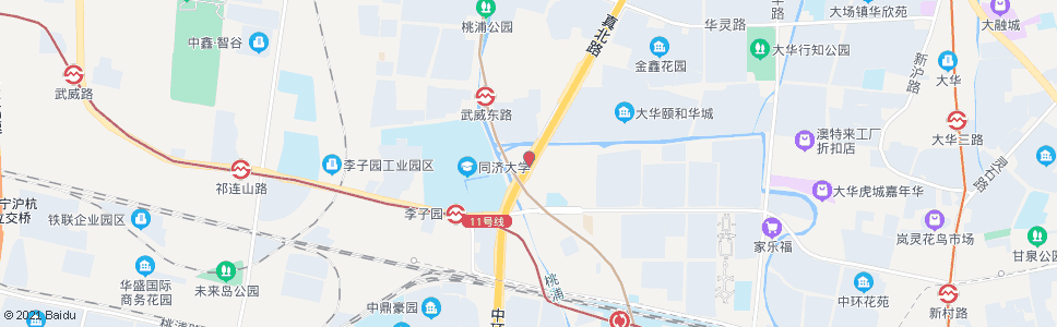 上海真北路桃浦西路_公交站地图_上海公交_妙搜公交查询2024