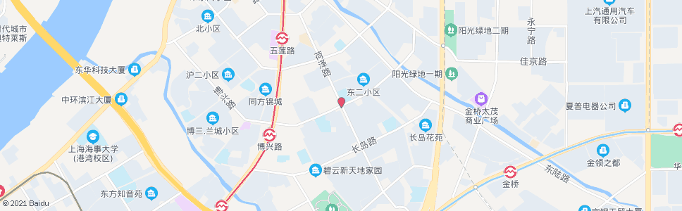 上海博兴路荷泽路_公交站地图_上海公交_妙搜公交查询2024