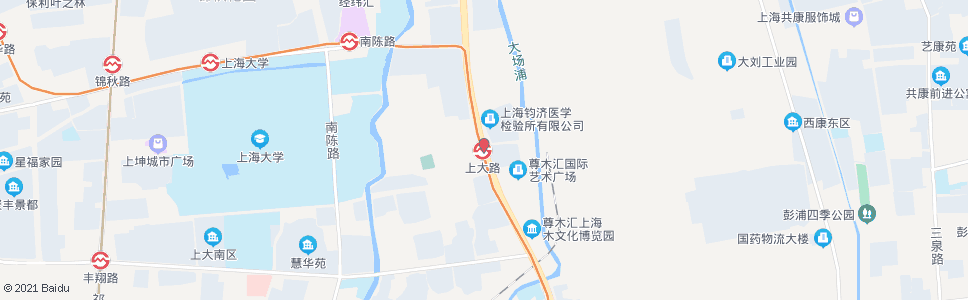 上海上大路沪太路_公交站地图_上海公交_妙搜公交查询2024