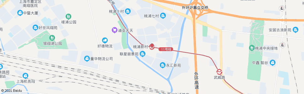 上海桃浦新村_公交站地图_上海公交_妙搜公交查询2024