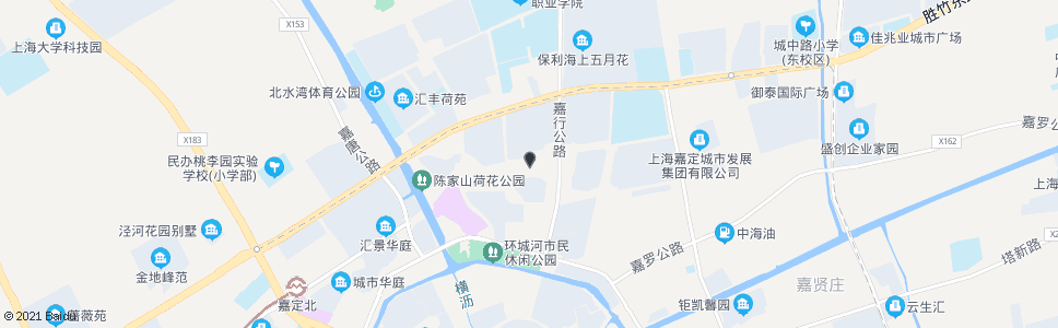 上海平城路嘉行公路(实验小学)_公交站地图_上海公交_妙搜公交查询2024