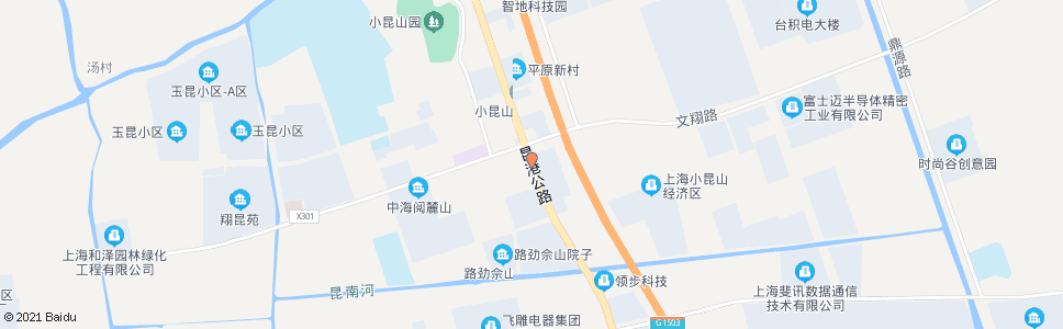 上海昆港公路文翔路_公交站地图_上海公交_妙搜公交查询2024