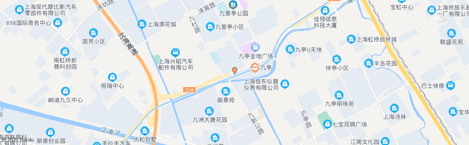 上海九里亭(沪松公路九新公路)_公交站地图_上海公交_妙搜公交查询2024