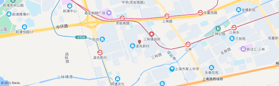 上海灵岩南路凌兆路_公交站地图_上海公交_妙搜公交查询2024