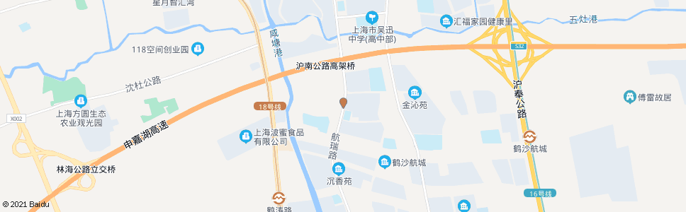 上海周东路鹤沙路_公交站地图_上海公交_妙搜公交查询2024