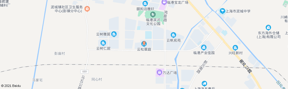上海彩云路(云松翠庭)_公交站地图_上海公交_妙搜公交查询2024