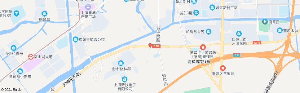 上海沪青平公路城中南路(南门)_公交站地图_上海公交_妙搜公交查询2024