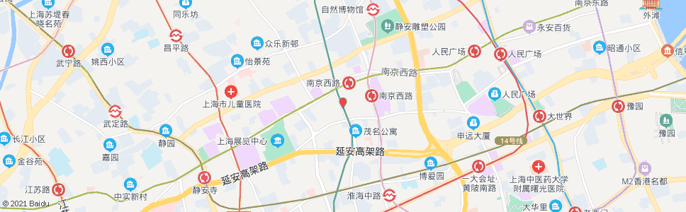 上海南京西路站_公交站地图_上海公交_妙搜公交查询2024
