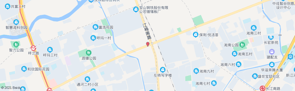 上海长江西路江杨南路_公交站地图_上海公交_妙搜公交查询2024