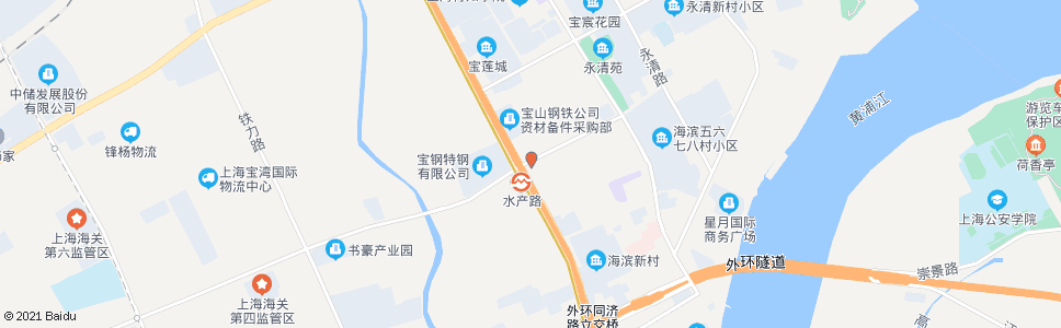 上海水产路同济路_公交站地图_上海公交_妙搜公交查询2024