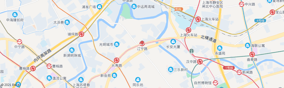 上海普陀路江宁路_公交站地图_上海公交_妙搜公交查询2024