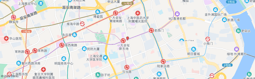 上海黄陂南路复兴中路_公交站地图_上海公交_妙搜公交查询2025