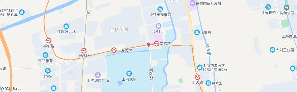 上海锦秋路南陈路_公交站地图_上海公交_妙搜公交查询2024