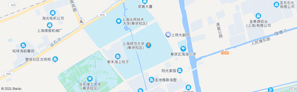 上海上海师大奉贤校区_公交站地图_上海公交_妙搜公交查询2024