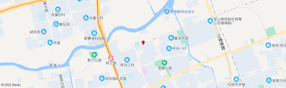 上海呼兰路通河路_公交站地图_上海公交_妙搜公交查询2024