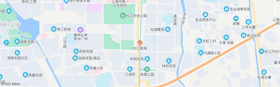 上海松江新城站_公交站地图_上海公交_妙搜公交查询2024