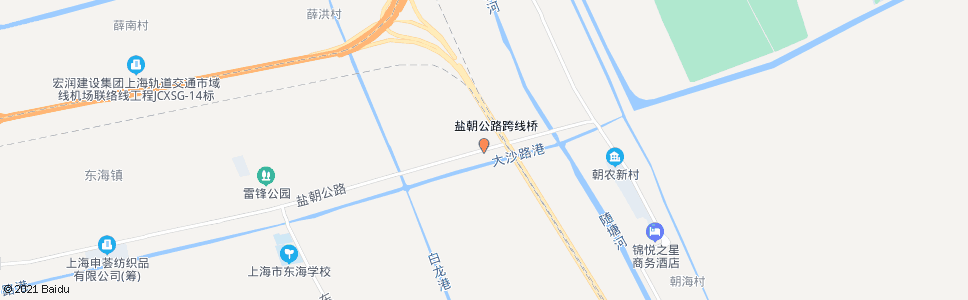 上海盐朝公路汉高路_公交站地图_上海公交_妙搜公交查询2024