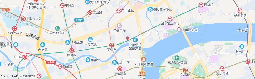 上海天潼路四川北路_公交站地图_上海公交_妙搜公交查询2024