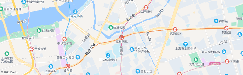 上海高科西路浦东南路_公交站地图_上海公交_妙搜公交查询2024