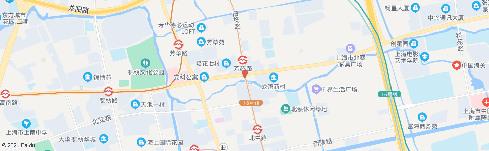 上海高科西路白杨路(招呼站)_公交站地图_上海公交_妙搜公交查询2024