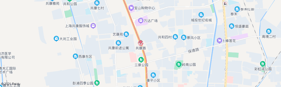 上海共康路地铁站_公交站地图_上海公交_妙搜公交查询2024