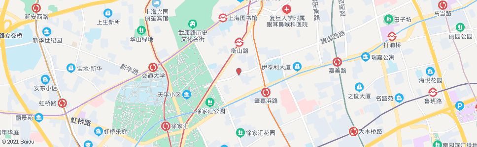 上海高安路建国西路_公交站地图_上海公交_妙搜公交查询2024