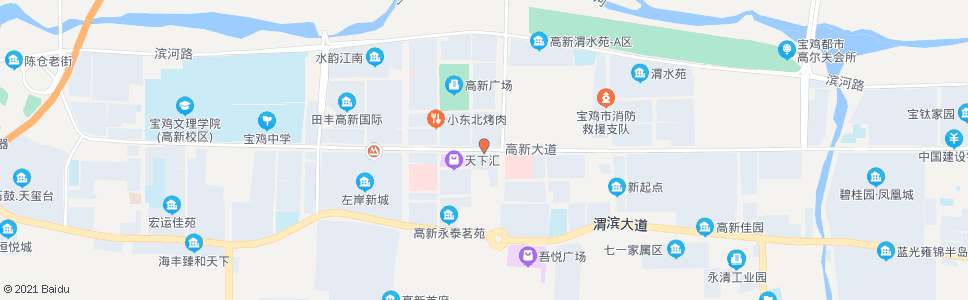 宝鸡天下汇高新店_公交站地图_宝鸡公交_妙搜公交查询2024