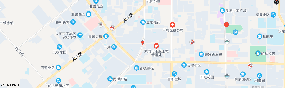 大同云中路向阳街西口_公交站地图_大同公交_妙搜公交查询2024