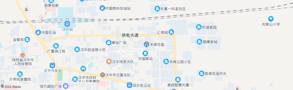 汉中丰辉广场(学府花园)_公交站地图_汉中公交_妙搜公交查询2024