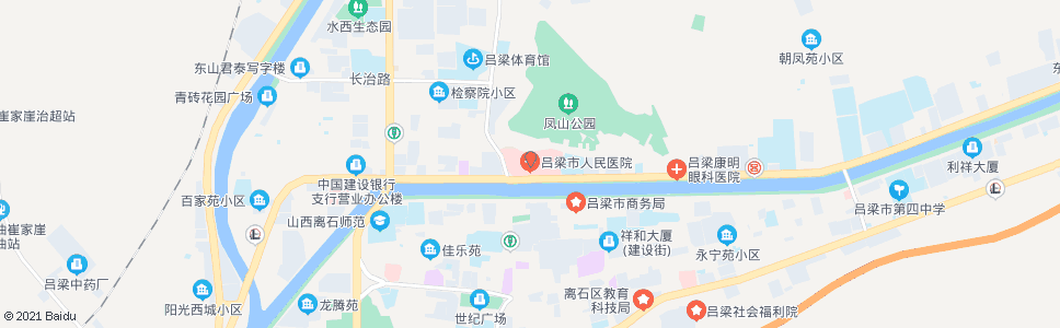 吕梁市人民医院_公交站地图_吕梁公交_妙搜公交查询2024