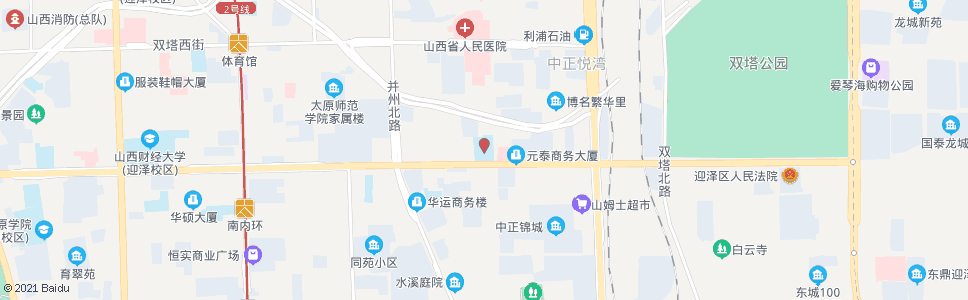 太原省贸易学校(南内环东岗路口)_公交站地图_太原公交_妙搜公交查询2024