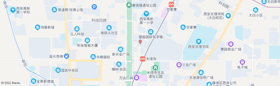 西安旺座现代城科技三路中段_公交站地图_西安公交_妙搜公交查询2025