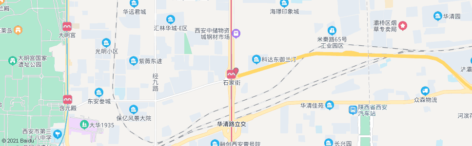 西安含元路口_公交站地图_西安公交_妙搜公交查询2024