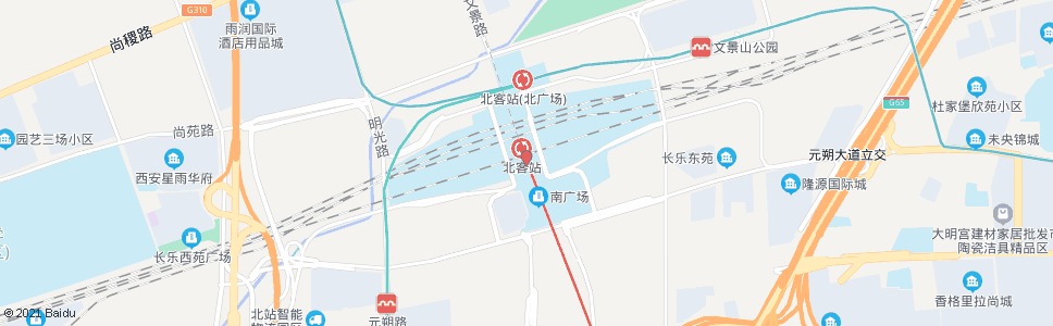 西安红光桥北_公交站地图_西安公交_妙搜公交查询2024