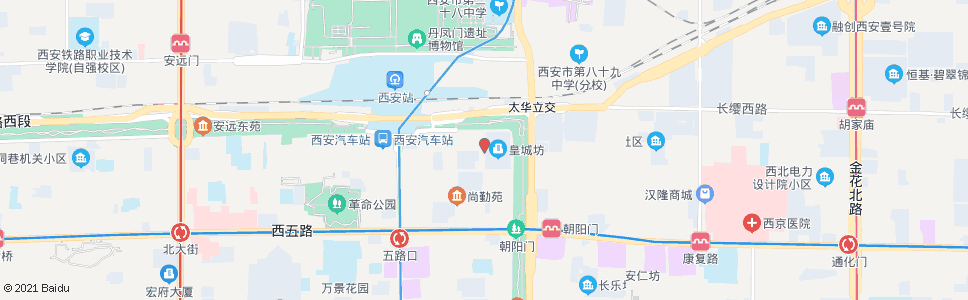 西安东八路_公交站地图_西安公交_妙搜公交查询2025