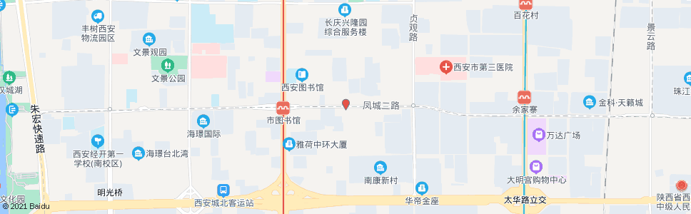 西安开元路凤城二路口_公交站地图_西安公交_妙搜公交查询2024