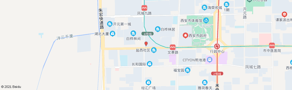 西安明光路凤城八路口_公交站地图_西安公交_妙搜公交查询2024