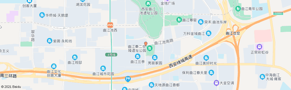 西安曲江池南路秦园西路口_公交站地图_西安公交_妙搜公交查询2024