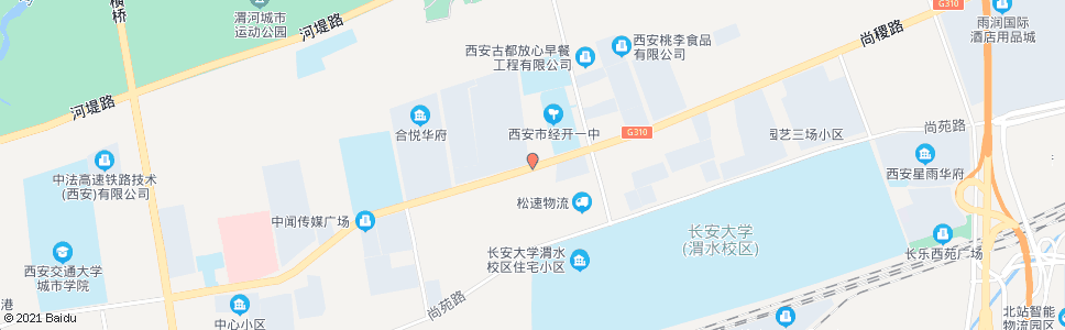 西安尚稷路草滩五路(东晋桃源)_公交站地图_西安公交_妙搜公交查询2024