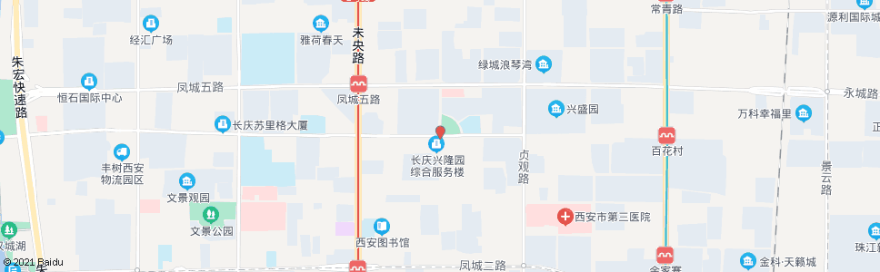 西安开元路凤城四路口_公交站地图_西安公交_妙搜公交查询2024