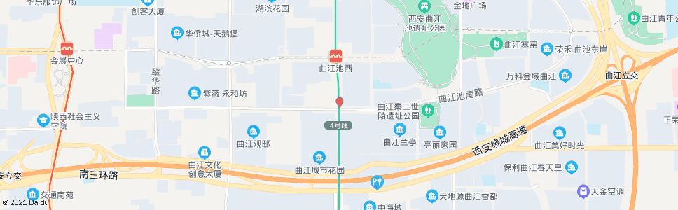 西安曲江池南路西口_公交站地图_西安公交_妙搜公交查询2024