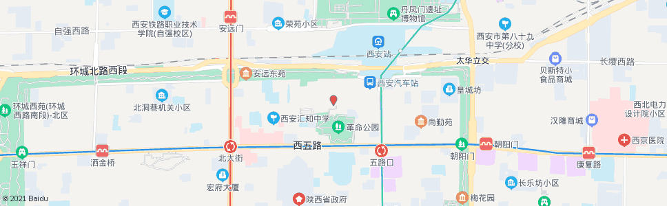 西安西七路_公交站地图_西安公交_妙搜公交查询2025