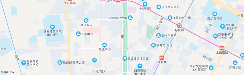 西安沣惠南路科技一路口_公交站地图_西安公交_妙搜公交查询2025